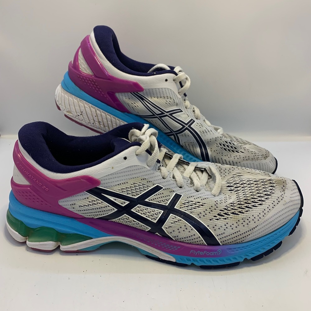 ASICS GEL-Kayano 26 Sz 9.5 Womens Running Shoes Sneakers 1012A457 Blue Purple